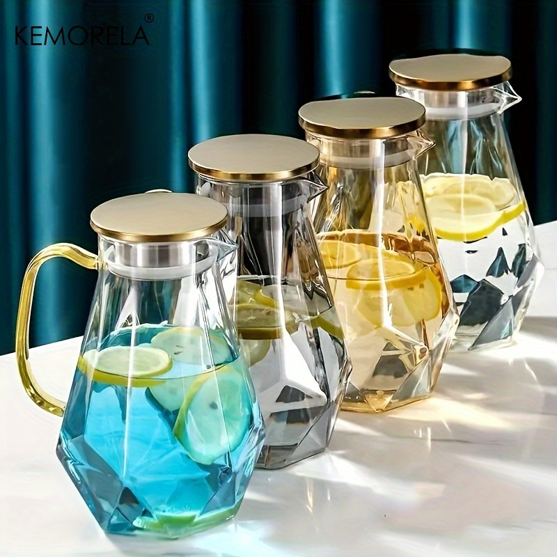 Coffee Equipment Home - 1PCS Diamant Textur Glas Teekanne Set