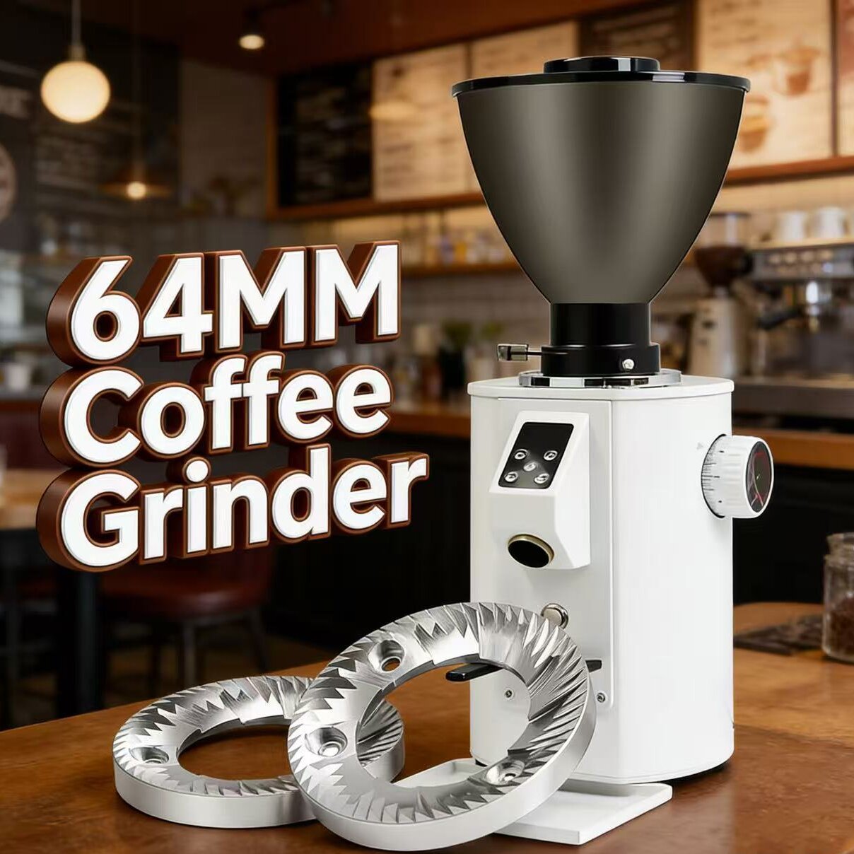 Coffee Grinder Burr Flat - 64mm Flachmahlwerk Kommerzielle Espressomühle 64mm Elektrische