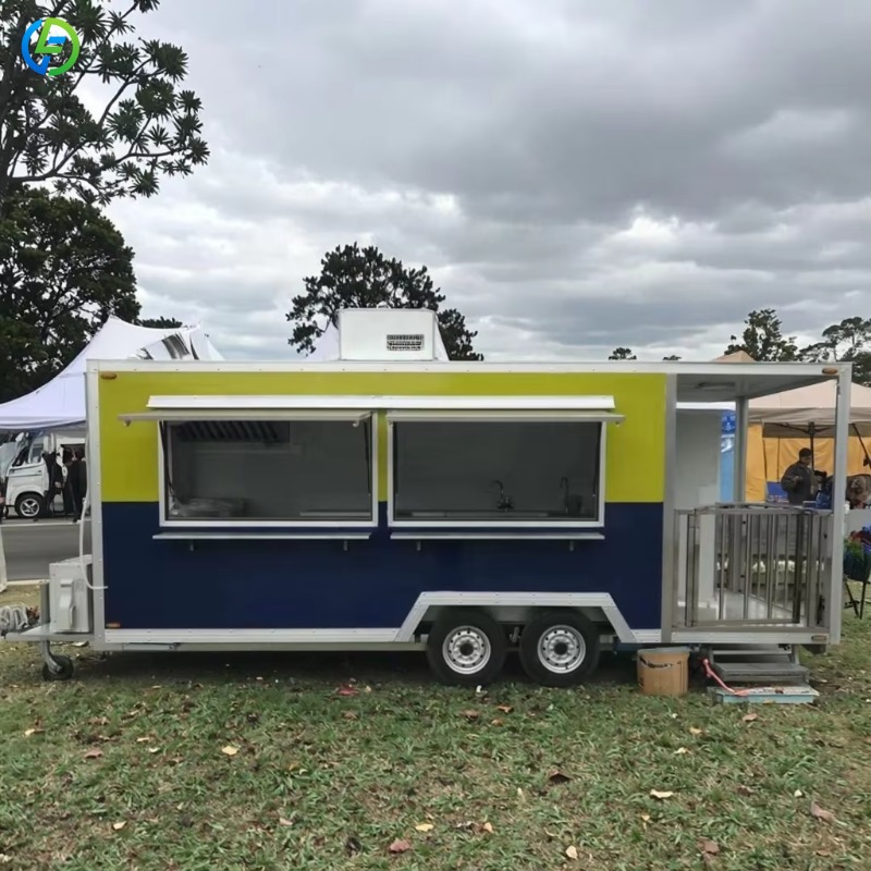 Outdoor Coffee Equipment - Maßgefertigter Kaffee-Mini-Outdoor-Streetfood-Truck, Air-Stream-Food-Trailer, Pizza-Mobil mit Vollausstattung