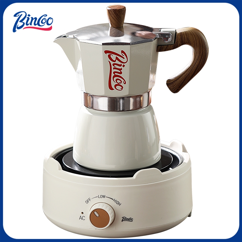 Quality Coffee Equipment - Bincoo Moka-Topf und Elektroherd-Kombination, Espressomaschine, kompaktes