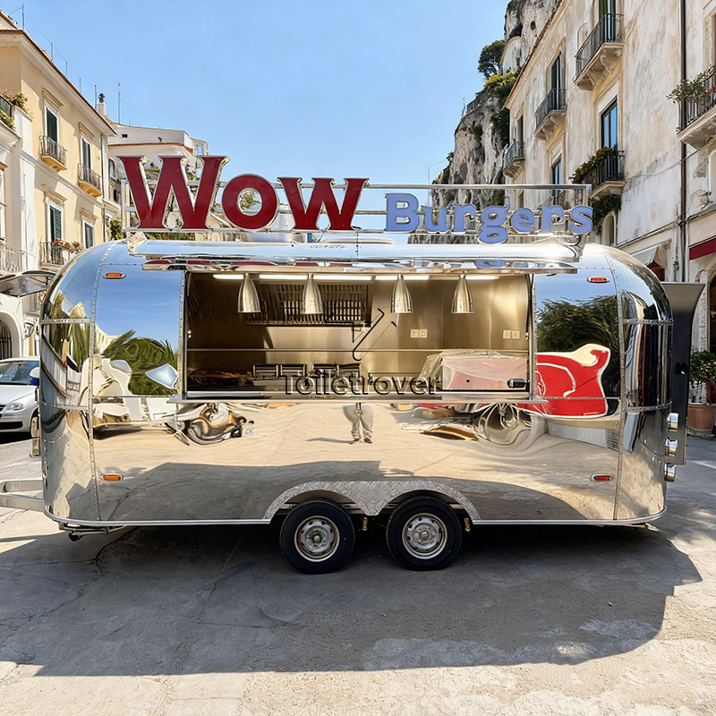 Coffee Equipment China - Edelstahl-Food-Trailer, Imbisswagen, Kaffee-Food-Truck, Cocktail-Food-Truck, Voll Ausgestattete