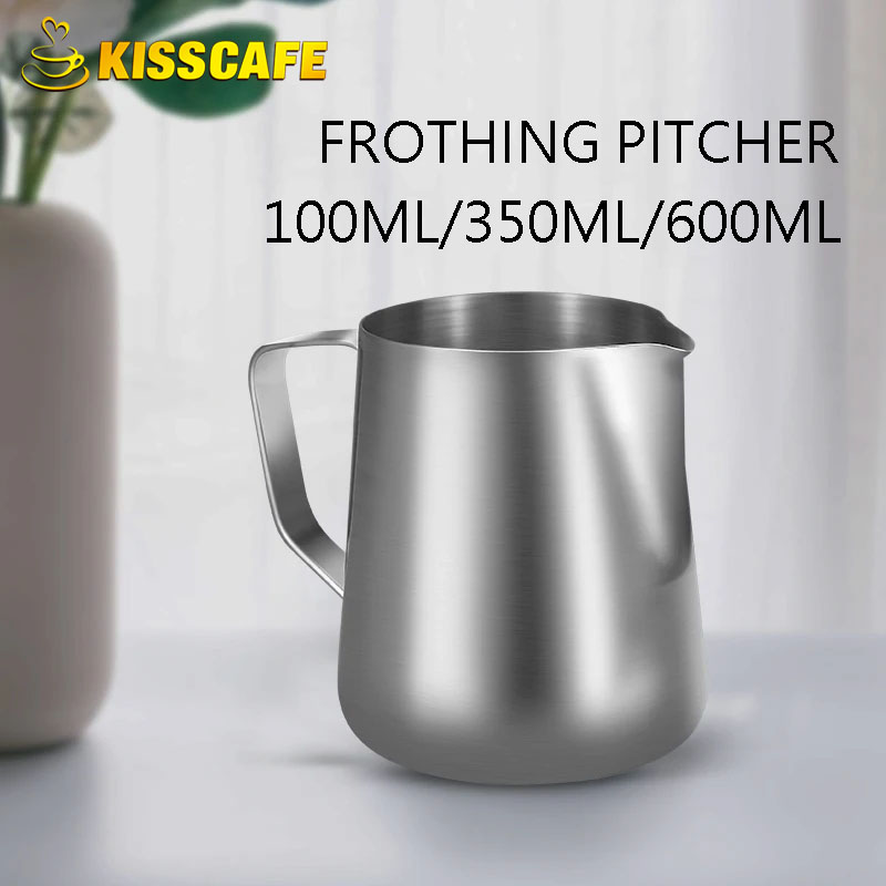 Quality Coffee Equipment - Milchaufschäumer Krug Edelstahl Behälter 100ML 350ML