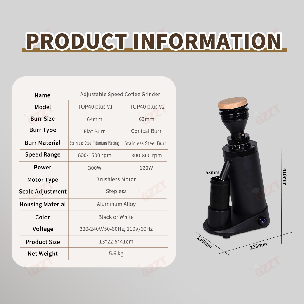 GZZT ITOP40 Plus-V1/V2 Kaffeem – Coffee Grinder Burr Flat Bewertung und Preis