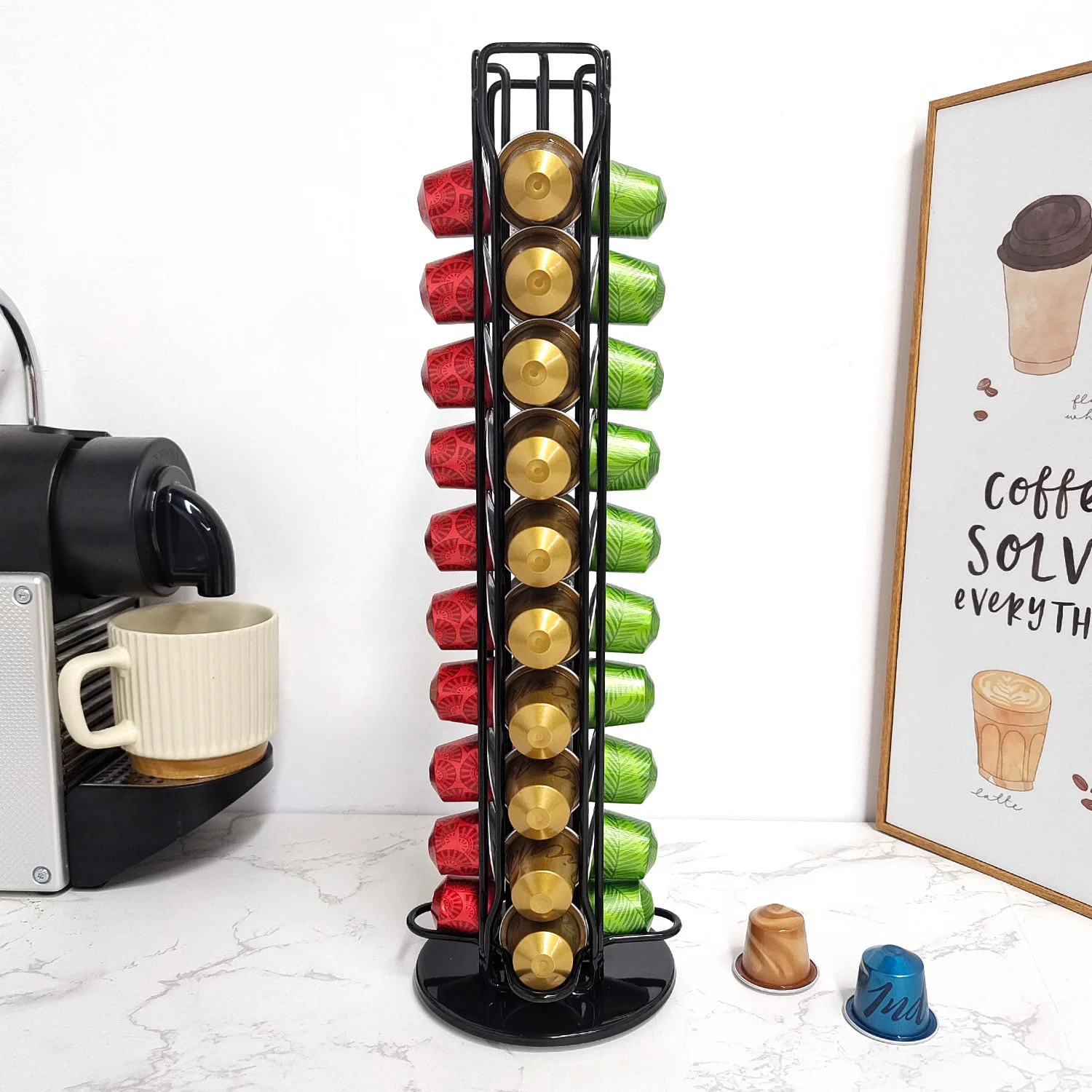1PC 40 Pod Kaffee Kapseln Nesp – Coffee Equipment Rack Bewertung und Preis