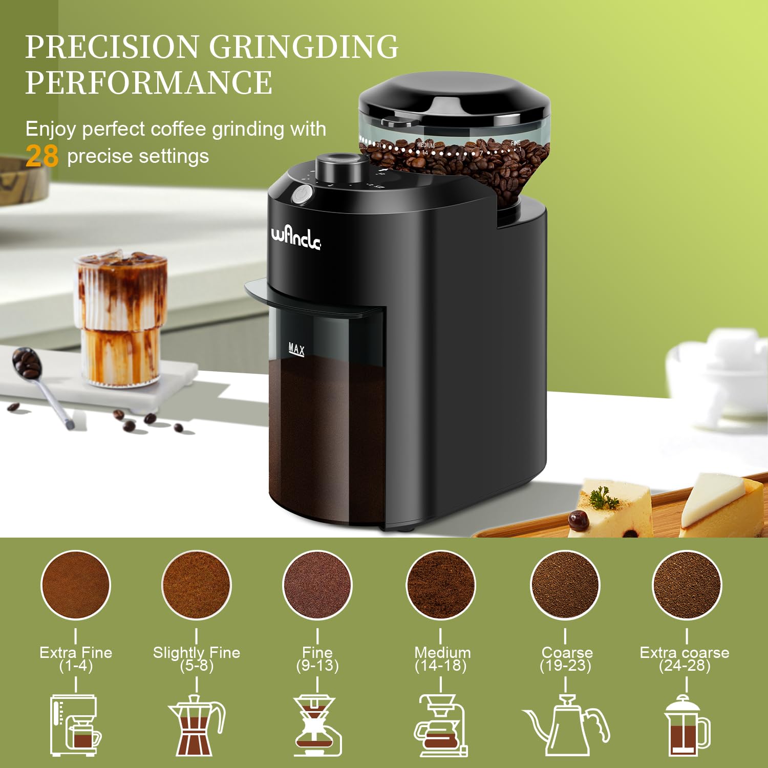 Wancle Automatische Kaffeemühl – Coffee Grinder Burr Flat Bewertung und Preis